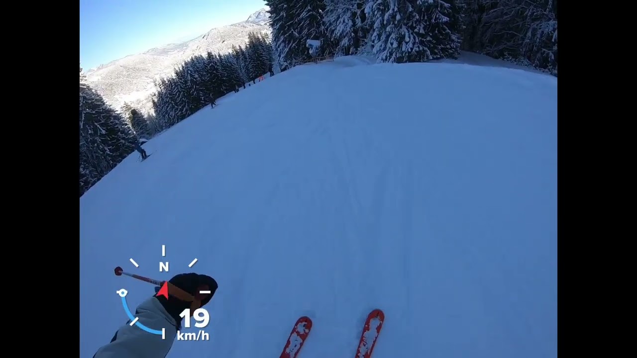 Skiing in Oberstdorf, Soellereck easy blue piste 1.