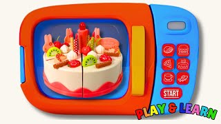 Create and Learn with Toy Kitchen Cooking | Preschool Toddler Learning Video