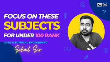 Focus on these subjects for under 100 Rank in GATE 2023? | Live with Sohail Sir