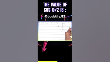 If sinθ = -4/5 and θ lies in the III quadrant, then the value of  cos (θ/2)...| Doubtify JEE Main