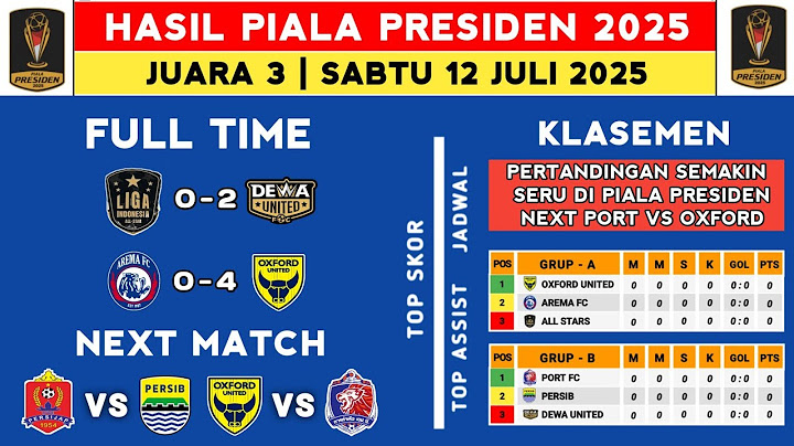 Hasil Piala Presiden 2025 - Liga 1 All Stars vs Dewa United - Klasemen Piala Presiden 2025 Terbaru