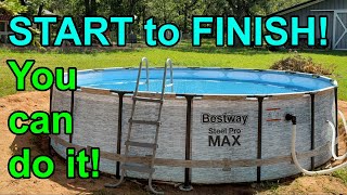 How To Set Up Bestway, Intex, Coleman Above Ground Pool, Start To Finish