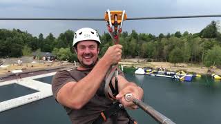 Największa tyrolka w Polsce - Trzebinia Balaton (aerial ropeslide)