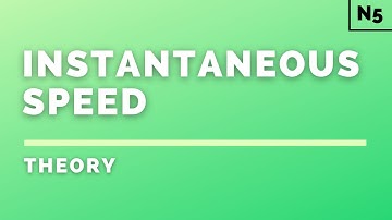 National 5 Physics | Dynamics | Instantaneous Speed | THEORY