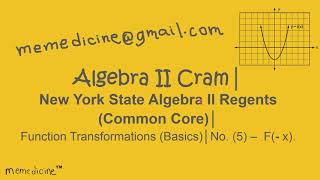 Algebra 2 Cram NY State Regents Function Transformation Basics No 5 F -x - Reflection