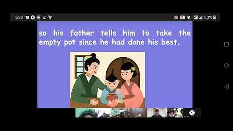 The empty pot/ DEAR time/ book reading activity in online class/ four year old