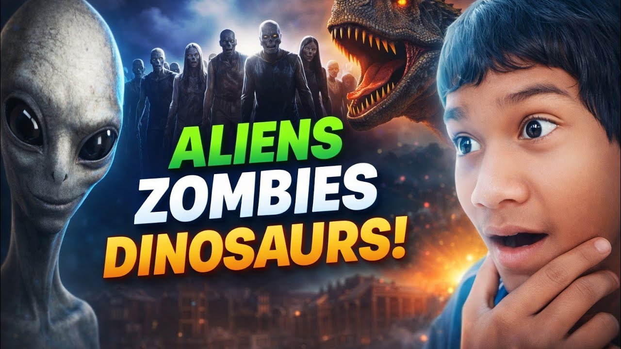 ALIENS ZOMBIES DINOSAURS ? CHALLENGE INDIAN BIKE 3D😨