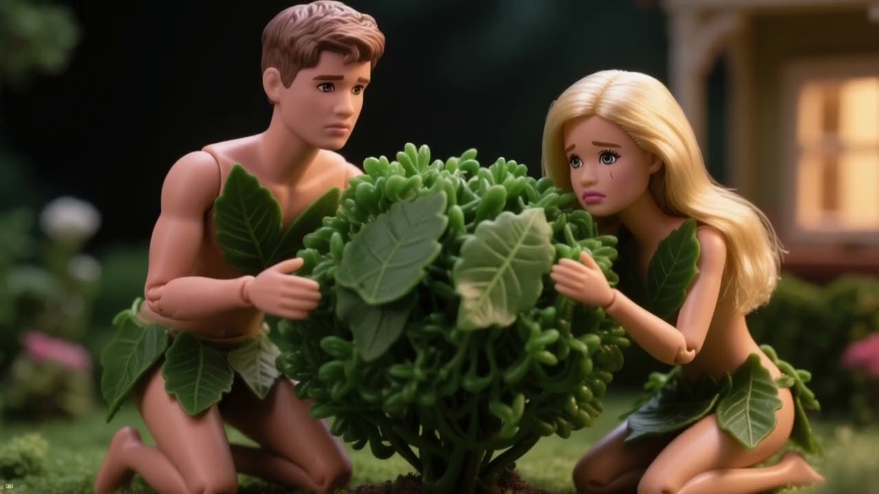 Angelina's Dollhouse Bible Story: Adam & eve in the Sparkly garden! 💖