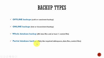 104 Oracle DBA Complete Tutorial - RMAN Backup Types