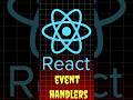 Event handlers in react js in Telugu