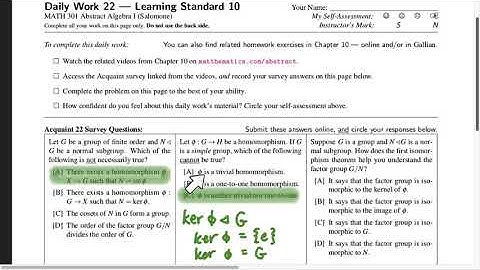301.10 On Homomorphisms - Daily Work Discussion