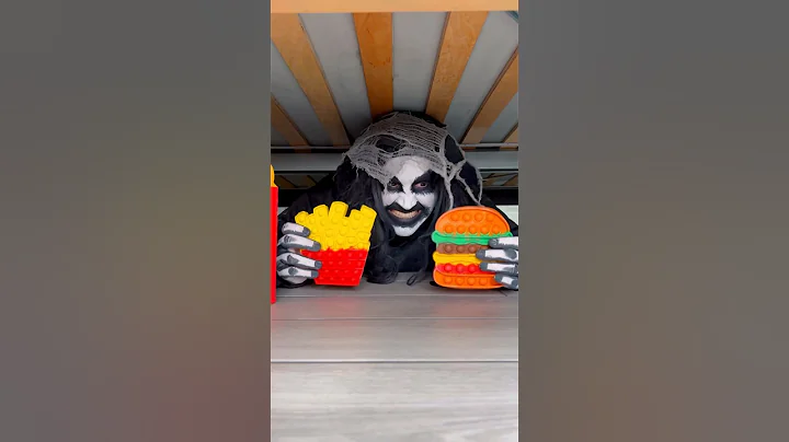 Monster gets happy meal 🍟👻 #shorts