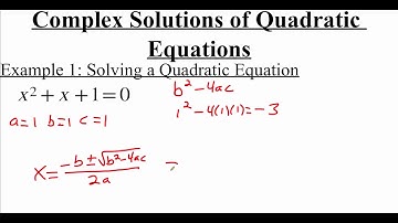 P.6.4 Complex Solutions of Quadratic Equations