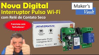 Nova Digital Interruptor de Pulso Wi-Fi : Funciona com Fechaduras - Use com Alexa!