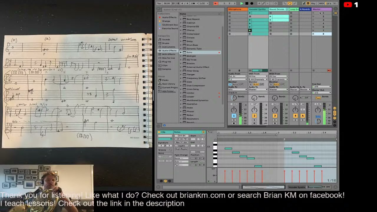 Brian KM LIVE COMPOSING Wisdom's Bubble Preview