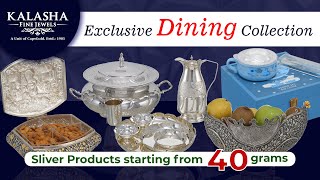 Silver Thali sets | dinner plates | dining collection | Pure silver dinner sets