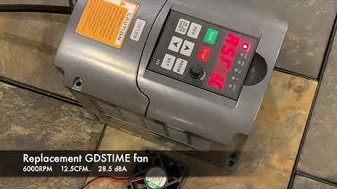 Huanyang VFD replacement fan noise