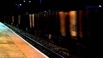 DB class 60015 passes Barnetby with BSSC iron ore wagons