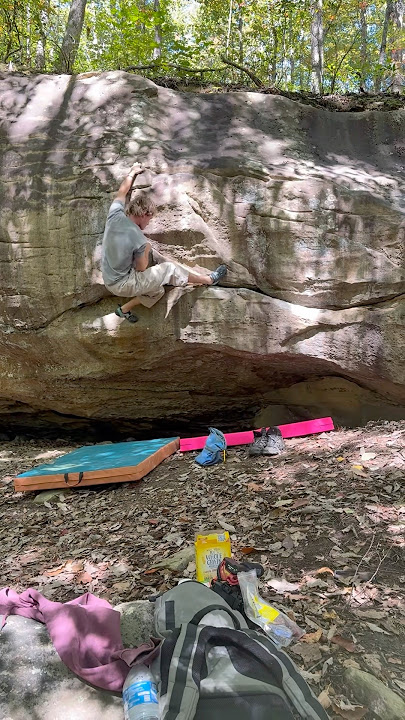 Finally got revenge after falling off the last move 5 times on our last trip here #rockclimbing