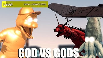 1000 LEVEL God Minilla Ex Vs Gods Of Kaiju Universe - Roblox