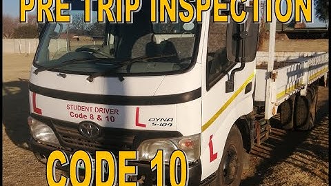 pre trip inspection code 10