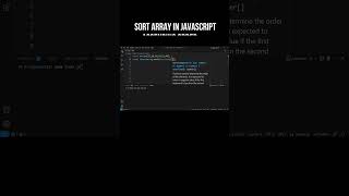 Sort Array in JavaScript Ascending Order shortvideo shorts short viralvideo viralshorts