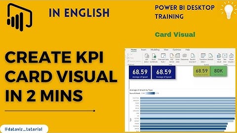 How to create Card Visual in Power BI (In English)  #datavisualization