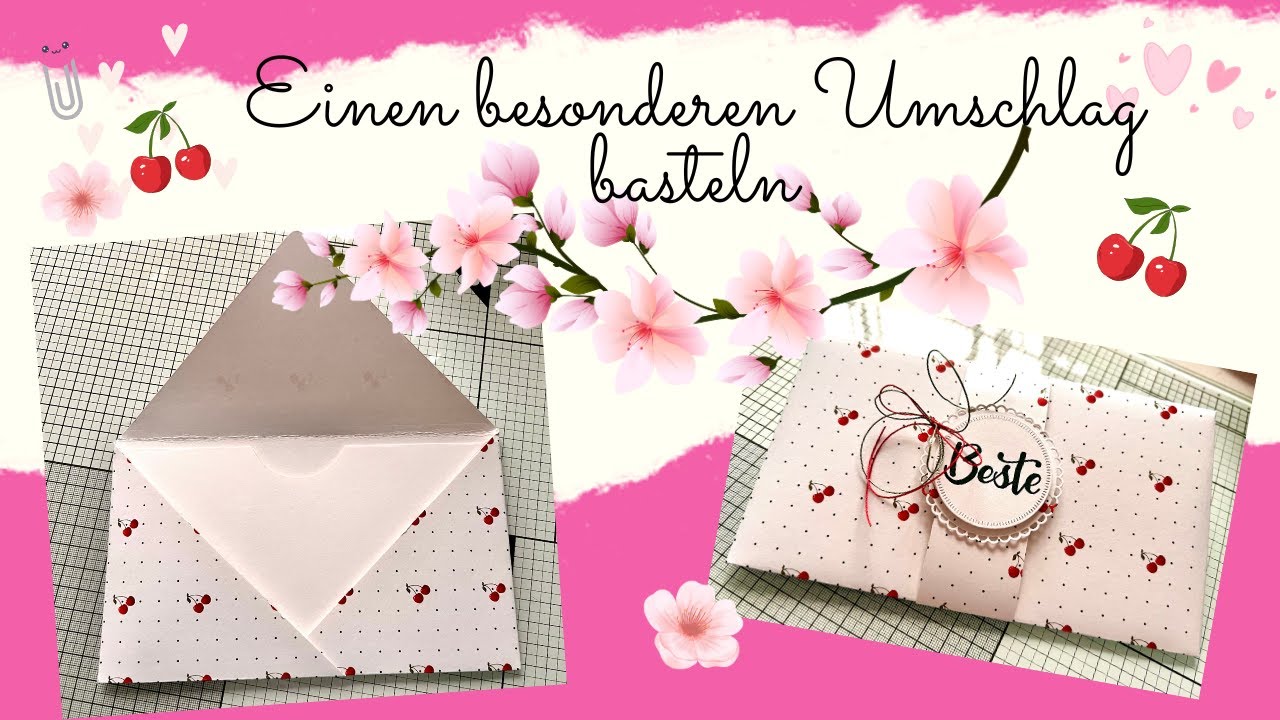 ☀️💞 Umschlag mit zwei Fächern basteln  I in cm  I Gutschein Verpackung  I Annilis Welt ☀️💞