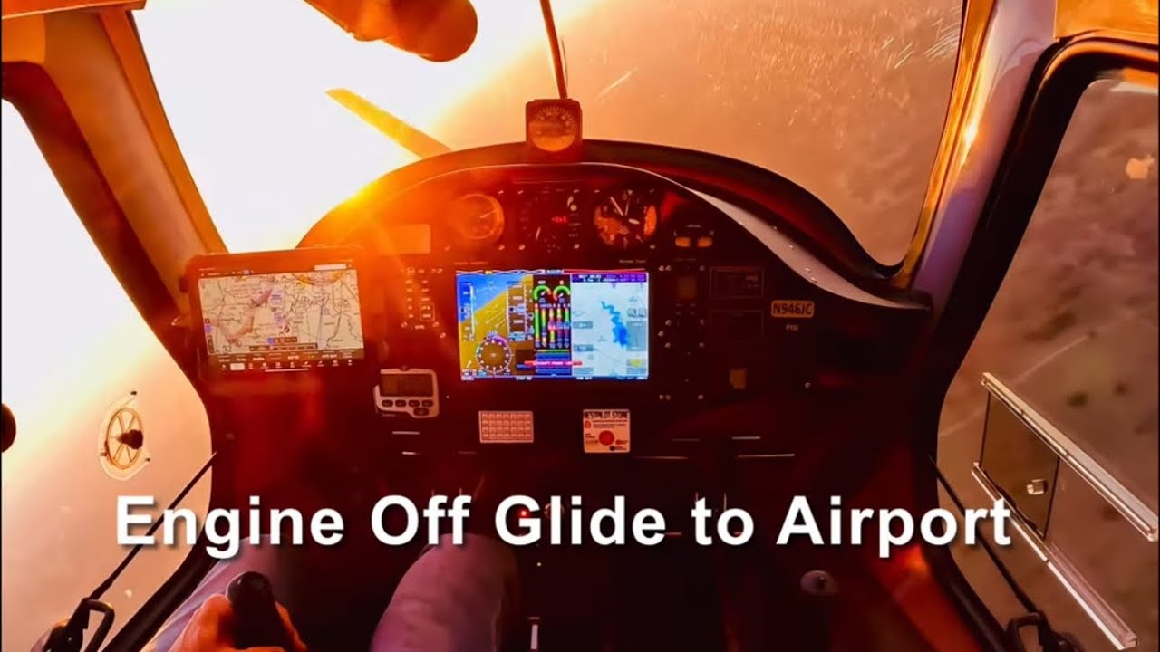 Engine Off Glide to Airport -  Pipistrel Sinus