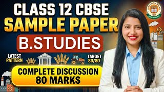 Class 12 Business Studies CBSE Sample paper 2025-26 Discussion by Kajol Maam