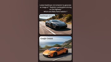 A visual comparison between Google Gemini and SeeDream 4.0#googlegemini #lamborghini #supercars