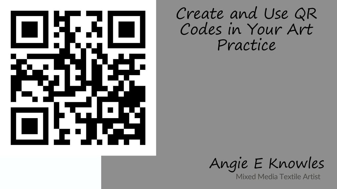 Create a QR code for your art - YouTube