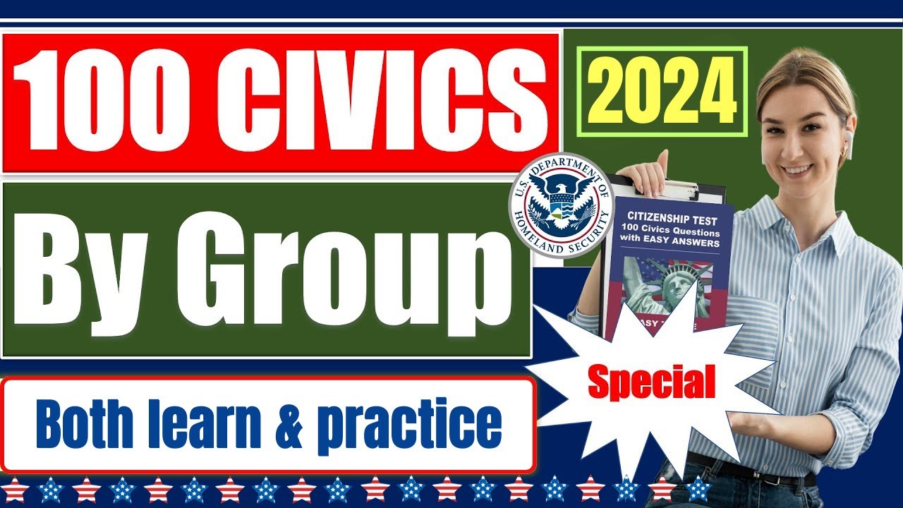 2024 Random 100 Civics Questions and Answers by Group: US Citizenship ...