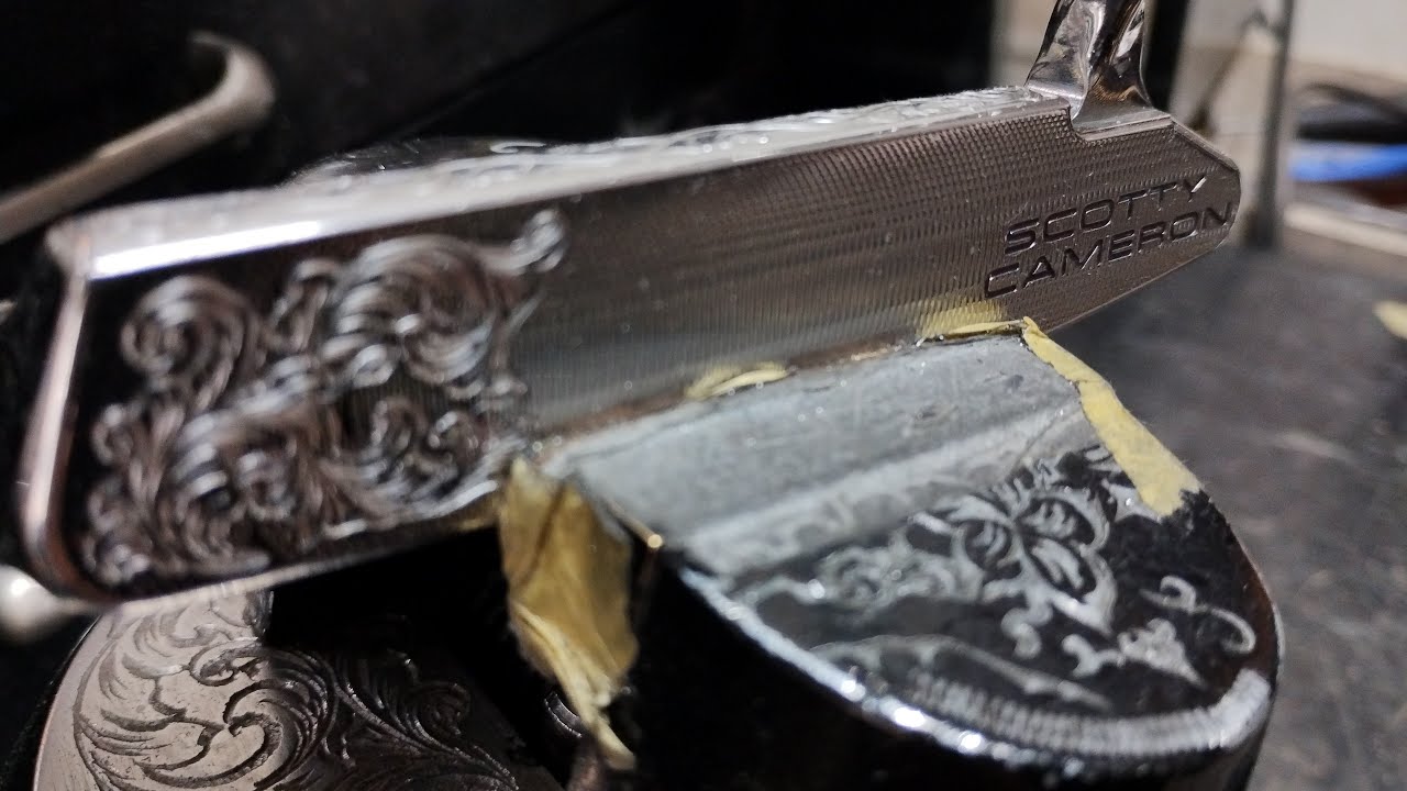 スコッティキャメロンにフィレンツェ彫エングレービングカスタム！ゴルフのパターを彫っていきます！〜彫金工房Falò-orafe〜