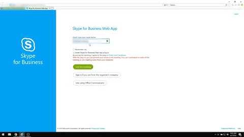Accessing a Skype for Business Conference Externally