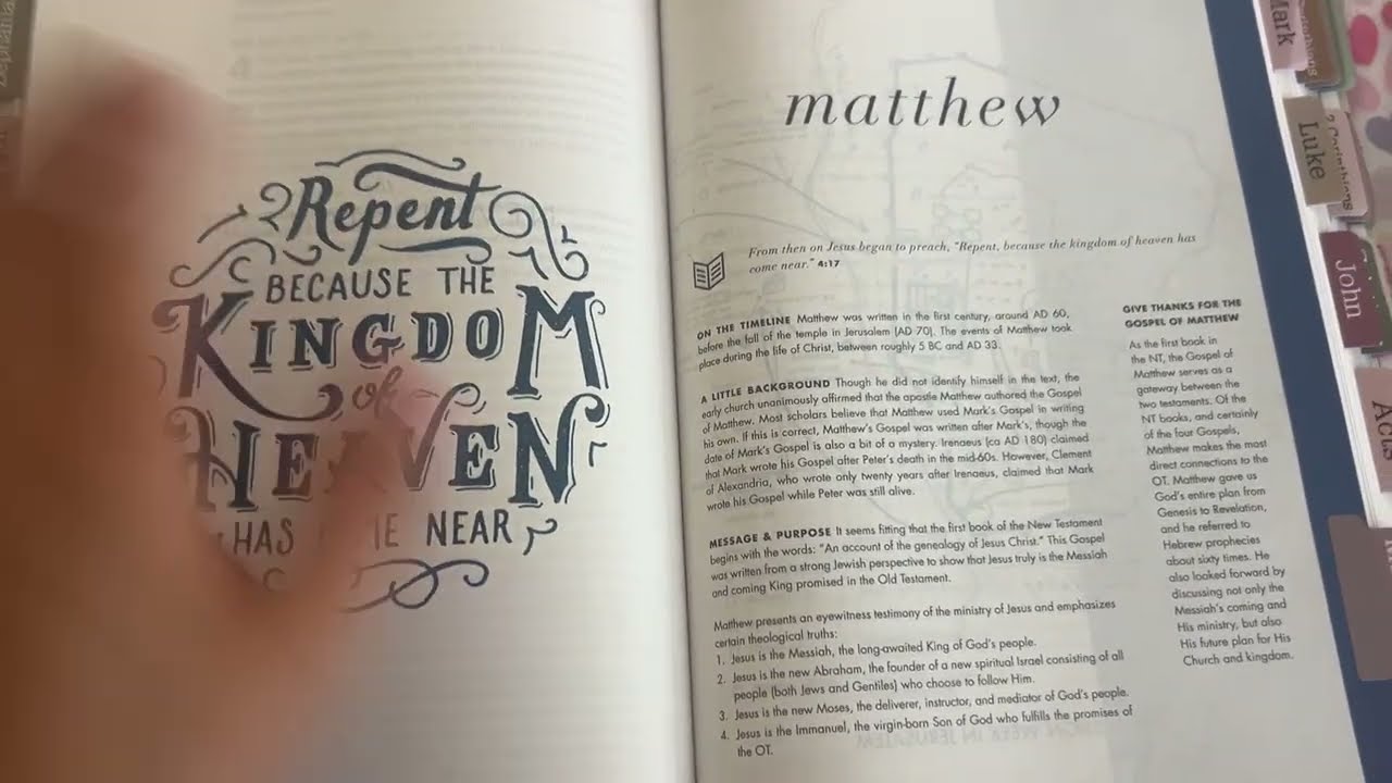 Reading Matthew 1-3 - First YouTube Video ✝️🙏