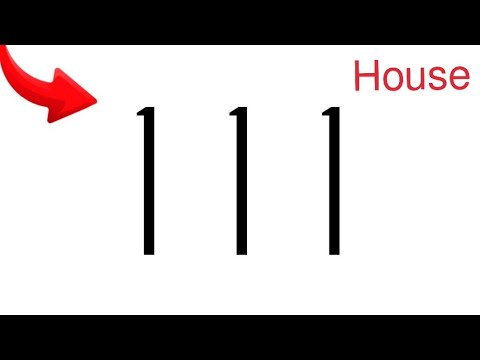 How to Draw House from 111 Number | Draw the picture of House /House Drawing /Home Drawing for kids