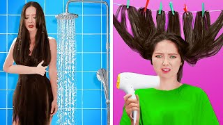 Long Hair VS Short Hair || Simple Ways to Solve Girls' Problems