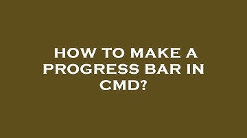 How to make a progress bar in cmd?