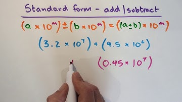 Standard form - add and subtract