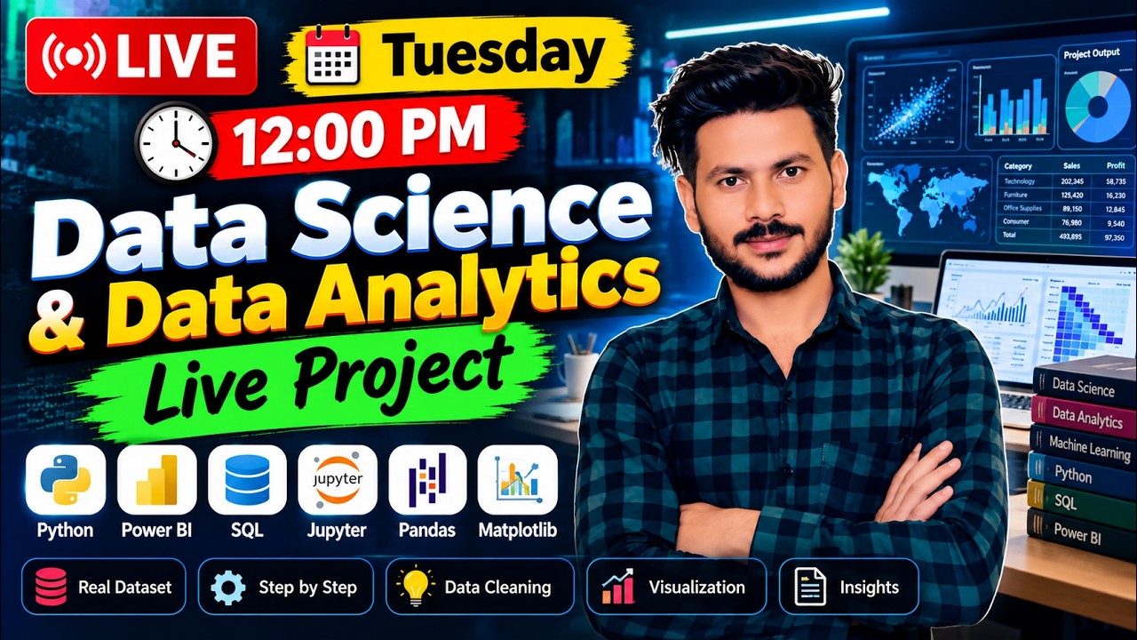 🔥 Data Science & Data Analytics Live Project in Python | Real Dataset ...
