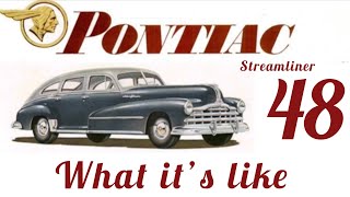 1948 Pontiac streamliner silver streak, Now available with hydra-matic automatic ￼