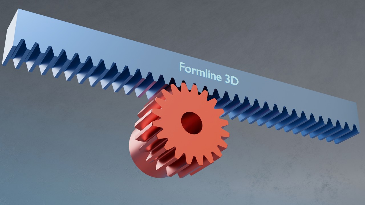 #113 Rack and Pinion – 507 Mechanical Movements 3D Animation