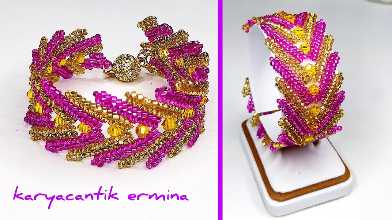 how to make bead bracelet // diy bead jewelry karyacantikermina YouTube