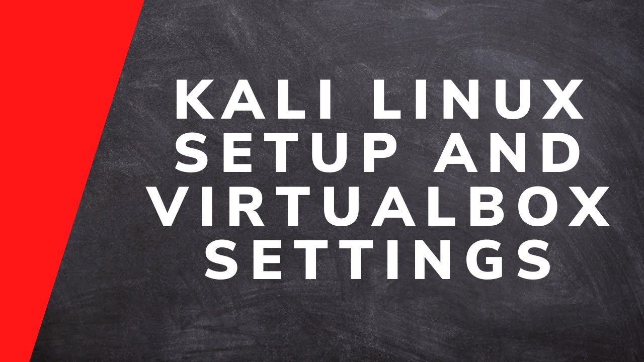 #1 kali linux setup and virtualbox settings - YouTube