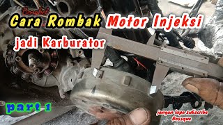 tutorial rombak pengapian injeksi jadi karburator Yamaha  Mio j  miogt mioi125s otomotif