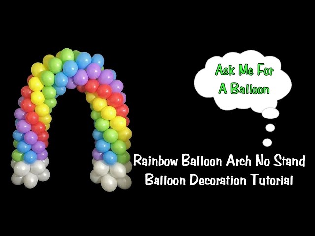 This balloon arch was way easier than I thought 🤗 #fyp #balloonarchtu, rainbow balloon arch