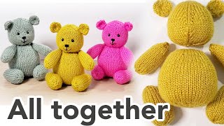 [Knitting Doll] Free Pattern - Teddy Bear (Part 4) [Putting all together]