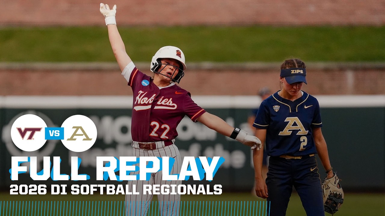 INCREDIBLE COMEBACK! Virginia Tech vs. Akron: 2026 NCAA softball regionals | FULL REPLAY