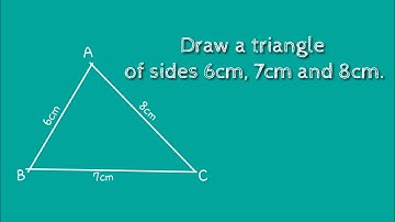 How to draw a triangle of three sides 6cm, 7cm and 8cm.shsirclasses.